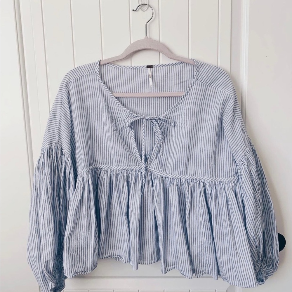 Free People puff sleeve top